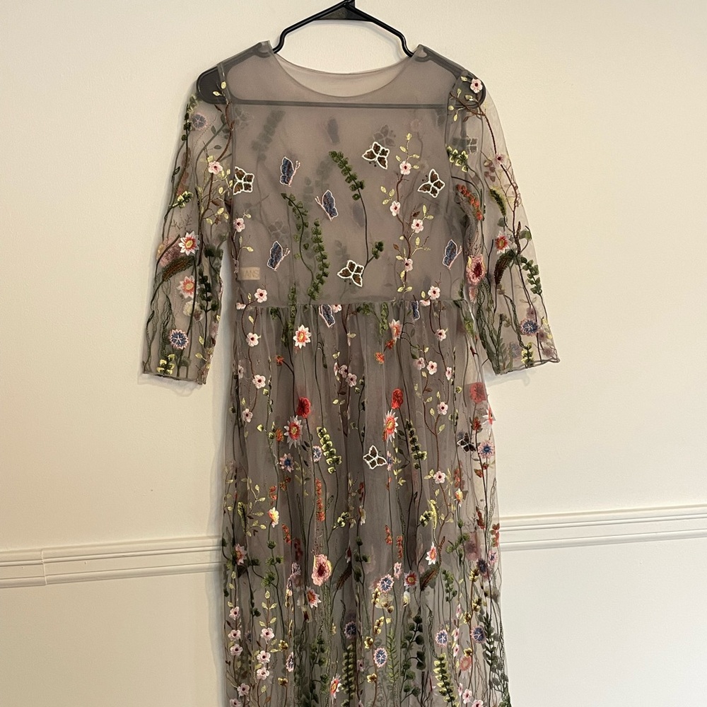 Jianshin Tulle midi dress